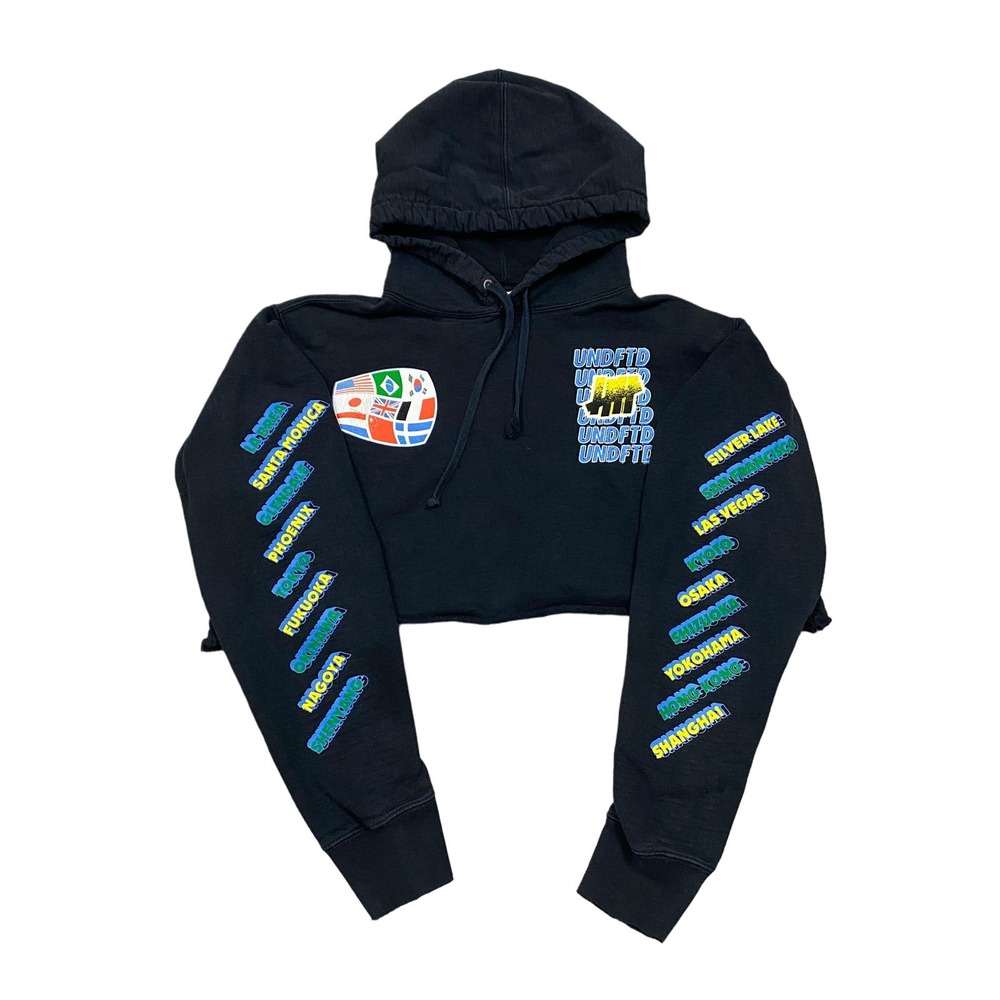 Undefeated World Cities Tour Cropped Hoodie Women's L